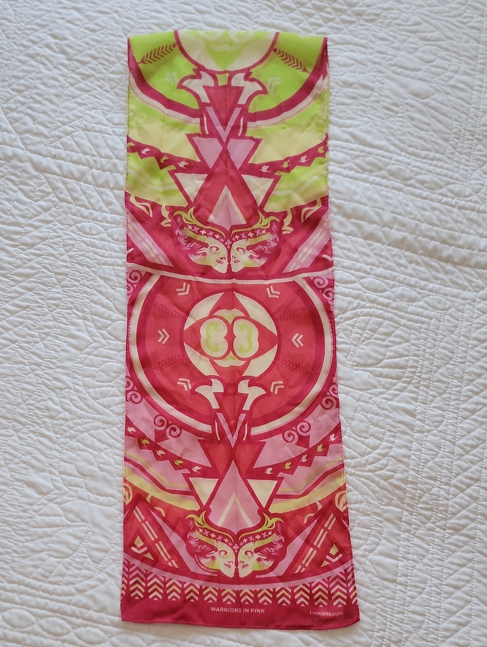 Official Ford "Warriors In Pink" Breast Cancer Awareness Commemorative Scarf